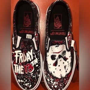 Vans House of Horror Friday the 13th Slip On Shoes Men’s 10 New